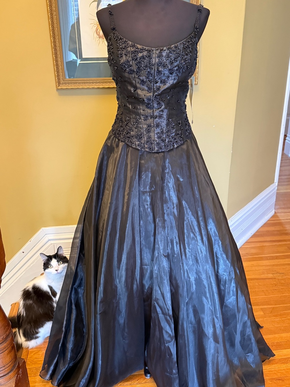 Black Beaded Ballgown